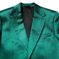 Green Silk 3 Piece Single Breasted Suit