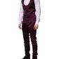 Dark Purple Silk 3Piece Single Breasted Suit