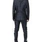 Blue MARTINI Star Jacquard 3 Piece Suit