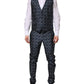 Blue MARTINI Star Jacquard 3 Piece Suit