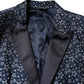 Blue MARTINI Star Jacquard 3 Piece Suit