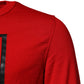Red Eye Print Crew Neck Men Pullover Sweater