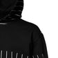 Black White Stripe Hooded Sweatshirt Sweater