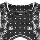 Black White Bandana Cotton Men Sweatshirt Sweater