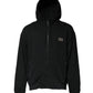 Black Logo Full Zip Hooded Men Sweatshirt Sweater
