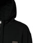Black Logo Full Zip Hooded Men Sweatshirt Sweater