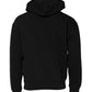 Black Logo Full Zip Hooded Men Sweatshirt Sweater