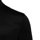 Black Polyester Turtleneck Pullover Sweater