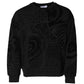 Black Printed Crew Neck Sweatshirt Sweater