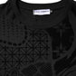 Black Printed Crew Neck Sweatshirt Sweater