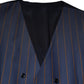 Blue Stripes Wool Formal Men Waistcoat Vest
