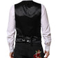 Red Black Stripe Dress Formal Waistcoat Vest