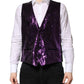 Purple Sequined Dress Formal Waistcoat Vest