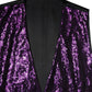 Purple Sequined Dress Formal Waistcoat Vest