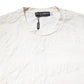 White Cotton Logo Embossed Crew Neck T-shirt