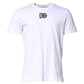 White Logo Embroidery Crew Neck T-shirt