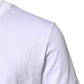 White Logo Embroidery Crew Neck T-shirt