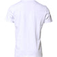 White Logo Embroidery Crew Neck T-shirt