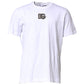 White Logo Embroidery Crew Neck T-shirt