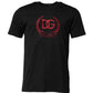 Black Cotton Embroidered Crew Neck T-shirt