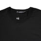 Black Cotton Short Sleeves Round Neck T-shirt