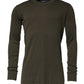 Dark Green Long Sleeves Crew Neck T-shirt