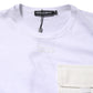 White Cotton Pocket Short Sleeves T-shirt