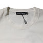 White Cotton DG Logo Print Round Neck T-shirt