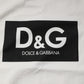 White Cotton DG Logo Print Round Neck T-shirt