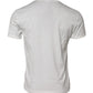 White Cotton DG Crown Embossed T-shirt