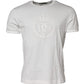 White Cotton DG Crown Embossed T-shirt