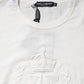 White Cotton DG Crown Embossed T-shirt