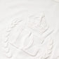 White Cotton DG Crown Embossed T-shirt