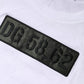 White Logo Embroidery Round Neck T-shirt