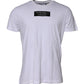 White Cotton Logo Patch Crew Neck T-shirt