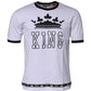 White Cotton Crown King Embroidery T-shirt