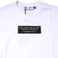 White Cotton Logo Patch Crew Neck T-shirt