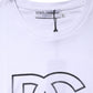 White DG Logo Print Short Sleeves T-shirt
