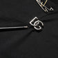 Black Logo Embellish Short Sleeves T-shirt