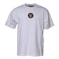 White Logo Embellish Short Sleeves T-shirt