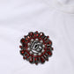 White Logo Embellish Short Sleeves T-shirt