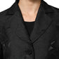 Black Single Breasted Trench Coat Jacket