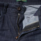 Dark Blue Cotton Skinny Cropped Denim Jeans