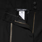 Black Wool High Waist Zipper Tapered Pants
