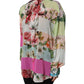 Multicolor Floral Patchwork Long Sleeves Top