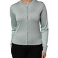 Light Green Silk Button Down Cardigan Sweater