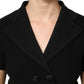 Black Wool Double Breasted Coat Jacket