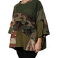 Multicolor Camouflage Oversized Top T-shirt