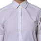 White Cotton Short Sleeves Collared Polo Top