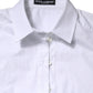 White Cotton Short Sleeves Collared Polo Top